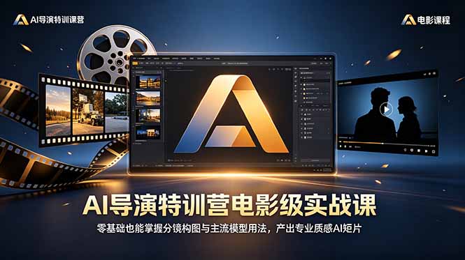 AI导演特训营电影级实战课，零基础也能掌握分镜构图与主流模型用法，产出专业质感AI短片-校睿铺