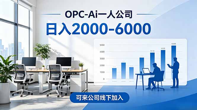 2026创业新风口—OPC一人公司模式震撼首发！日收益2000-6000+，项目绿色长久，安全稳健，合...-校睿铺