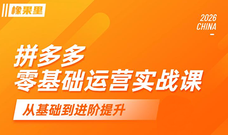 仙道电商·拼多多零基础运营实战课-校睿铺