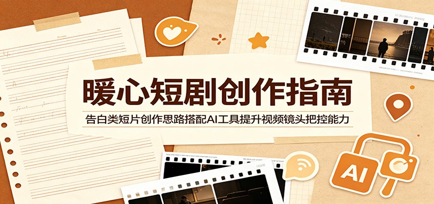 暖心短剧创作指南：告白类短片创作思路搭配AI工具提升视频镜头把控能力-校睿铺