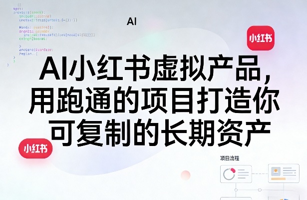 AI小红书虚拟产品，用跑通的项目打造你可复制的长期资产(更新)-校睿铺