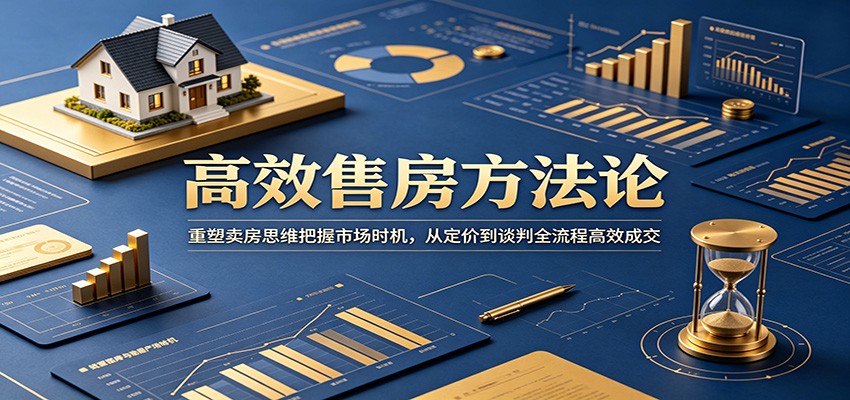 高效售房方法论：重塑卖房思维把握市场时机，从定价到谈判全流程高效成交-校睿铺