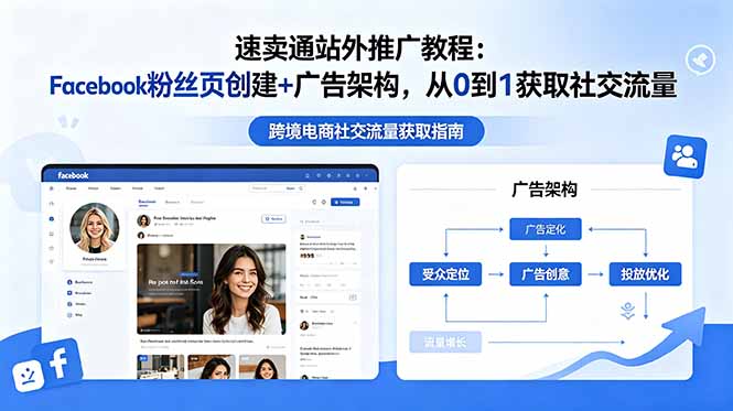 速卖通站外推广教程：Facebook粉丝页创建+广告架构，从0到1获取社交流量-校睿铺
