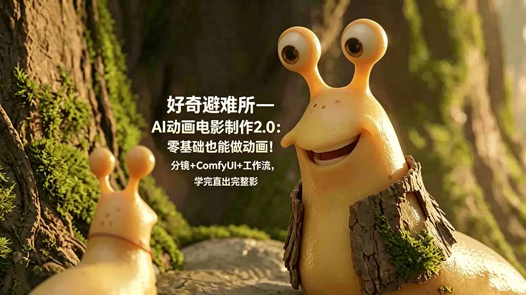 好奇避难所—AI动画电影制作2.0：零基础也能做动画！分镜+ComfyUI+工作流，学完直出完整影片-校睿铺