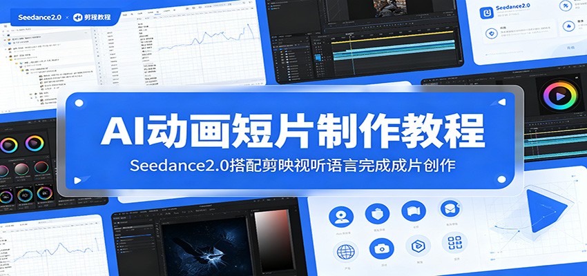 AI动画短片制作教程：Seedance2.0搭配剪映视听语言完成成片创作-校睿铺