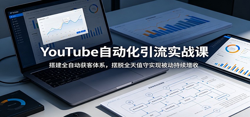 YouTube自动化引流实战课：搭建全自动获客体系，摆脱全天值守实现被动持续增收-校睿铺