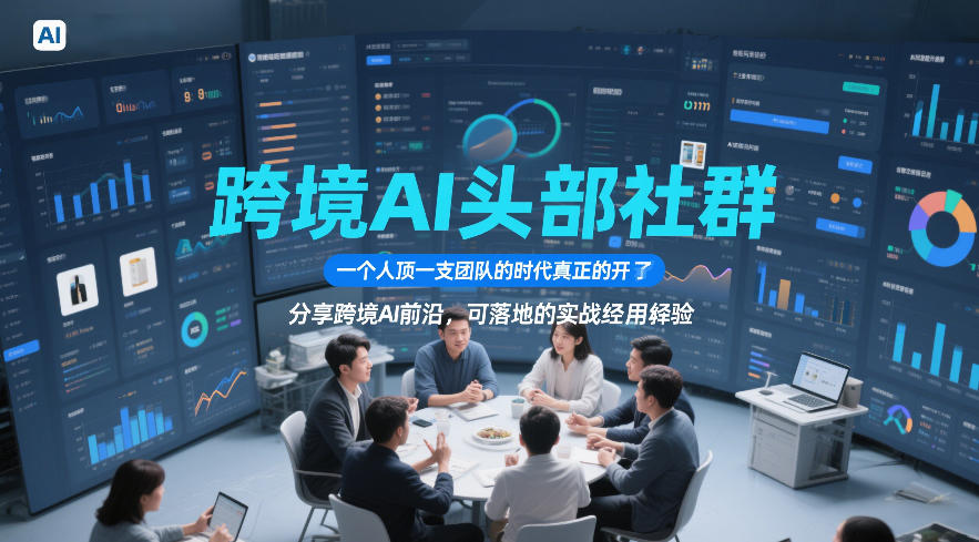 跨境AI头部社群，一个人顶一支团队的时代真正的开始了，分享跨境AI前沿，可落地的实战经验(更新6月19日)-校睿铺