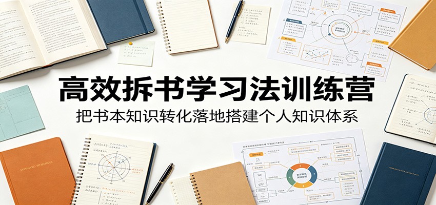 高效拆书学习法训练营，把书本知识转化落地搭建个人知识体系-校睿铺