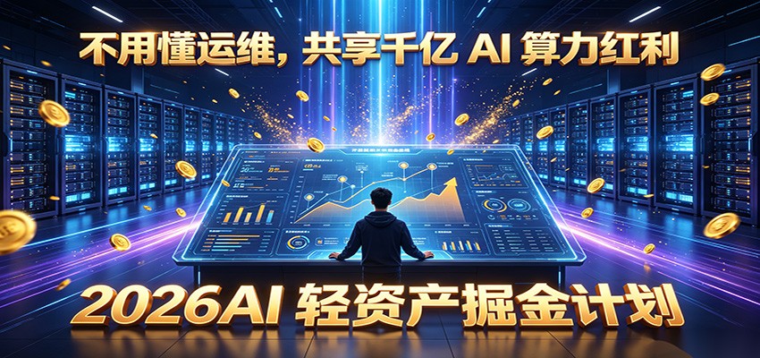 不用懂运维，共享千亿 AI 算力红利，2026AI 轻资产掘金计划-校睿铺