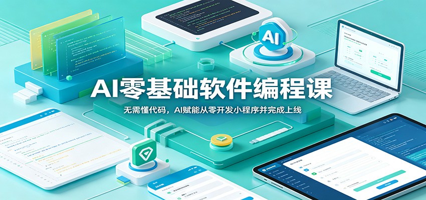 AI零基础软件编程课：无需懂代码，AI赋能从零开发小程序并完成上线-校睿铺