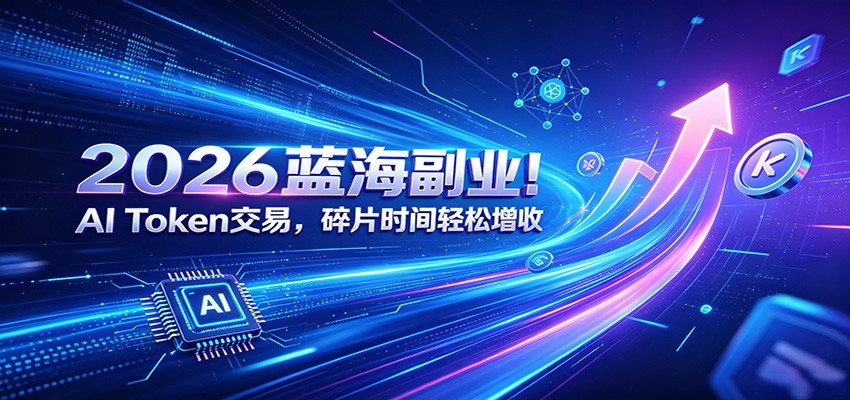 2026蓝海副业！AI Token交易，碎片时间轻松增收-校睿铺