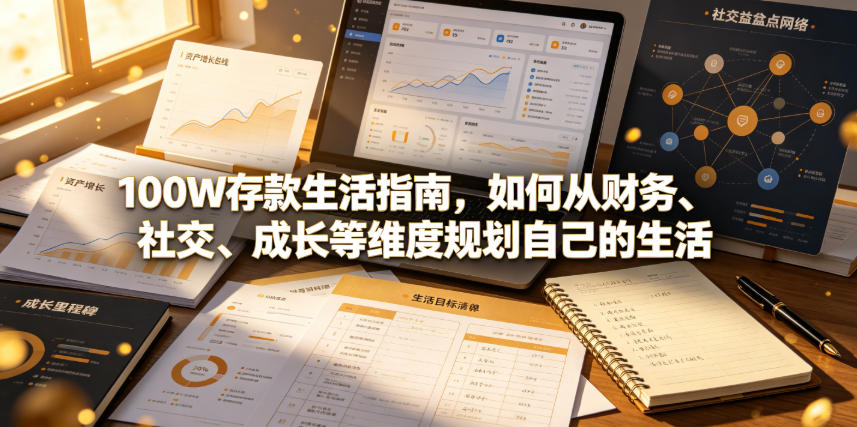 付费文章：100W存款生活指南，如何从财务、社交、成长等维度规划自己的生活-校睿铺