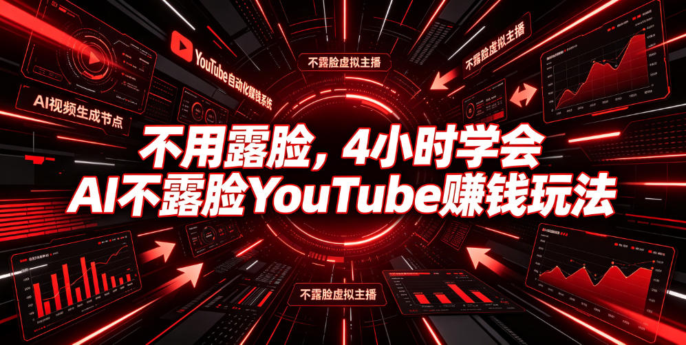 不用露脸，4小时学会AI不露脸YouTube賺钱玩法【原创双语字幕】-校睿铺