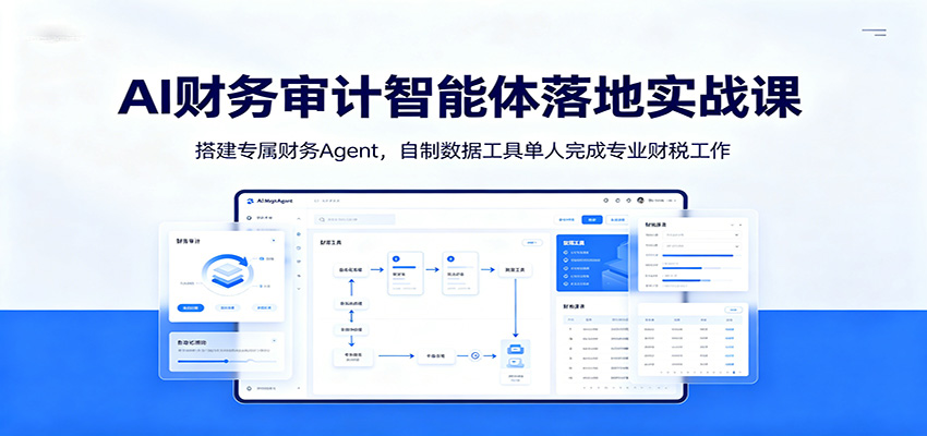 AI财务审计智能体落地实战课：搭建专属财务Agent，自制数据工具单人完成专业财税工作-校睿铺