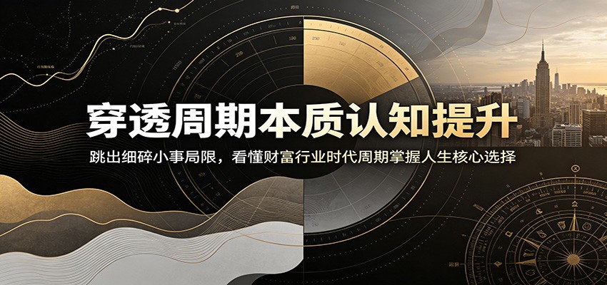 穿透周期本质认知提升：跳出细碎小事局限，看懂财富行业时代周期掌握人生核心选择-校睿铺