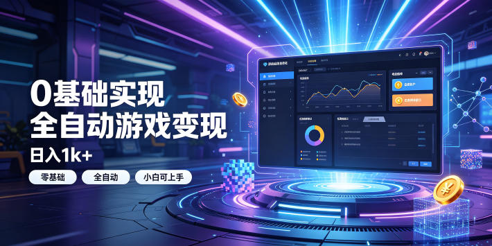 0基础实现全自动游戏变现，日入1k+，小白直接上手搞钱！【揭秘】-校睿铺