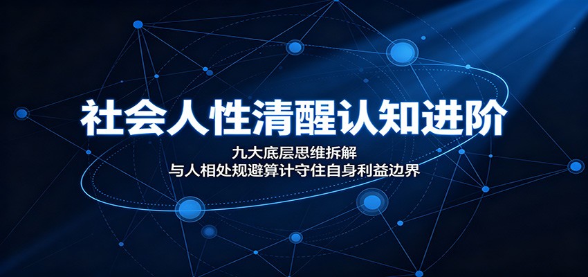 社会人性清醒认知进阶：九大底层思维拆解，与人相处规避算计守住自身利益边界-校睿铺