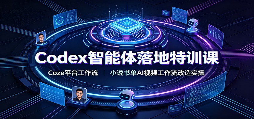 Codex智能体落地特训课：Coze平台工作流，小说书单AI视频工作流改造实操-校睿铺