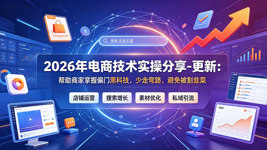 2026年电商技术实操分享-更新7月：帮助商家掌握偏门黑科技，少走弯路，避免被割韭菜-校睿铺