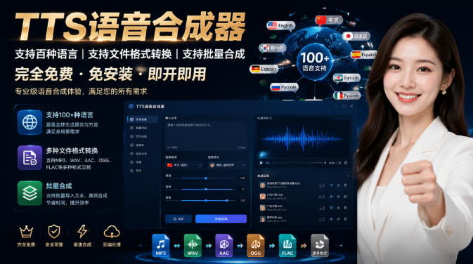 最新TTS配音，支持批量，支持文件格式转换，功能超多-校睿铺