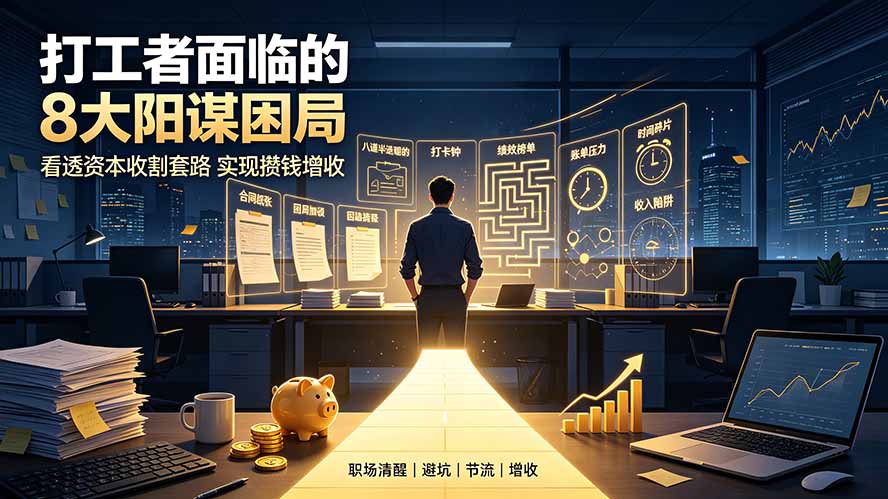 付费文章：打工者面临的8大阳谋困局，看透资本收割套路实现攒钱增收-校睿铺