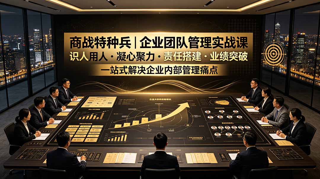 商战特种兵｜企业团队管理实战课：识人用人｜凝心聚力｜责任搭建｜业绩突破，一站式解决企业内部管理痛点-校睿铺