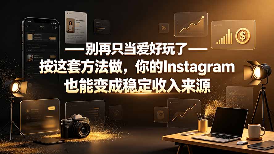 别再只当爱好玩了——按这套方法做，你的Instagram也能变成稳定收入来源-校睿铺