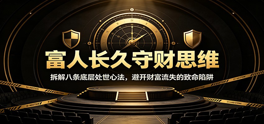 富人长久守财思维：拆解八条底层处世心法，避开财富流失的致命陷阱-校睿铺