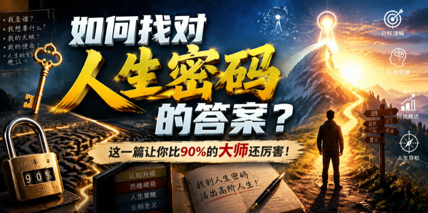 付费文章：如何找对人生密码的答案？这一篇让你比90%的大师还厉害！-校睿铺