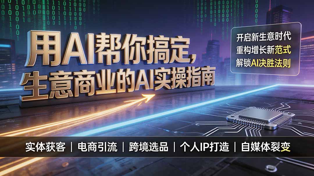 用AI帮你搞定，生意商业的AI实操指南，开启新生意时代，重构增长新范式，解锁AI时代决胜法则-校睿铺