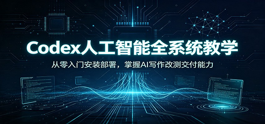 Codex人工智能全系统教学：从零入门安装部署，掌握AI写作改测交付能力-校睿铺