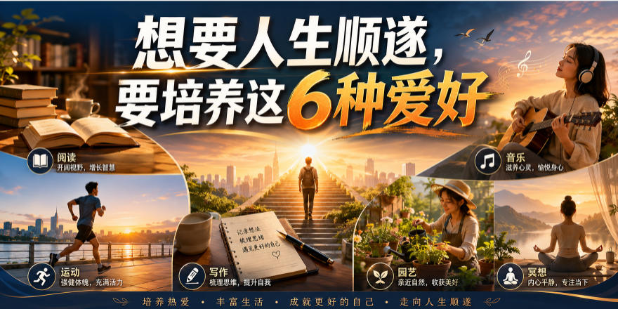 公众号付费文章：想要人生顺遂，要培养这6种爱好-校睿铺