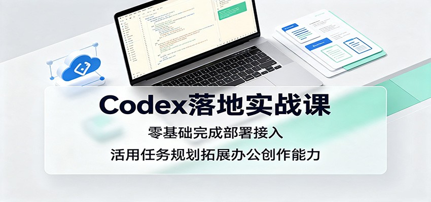 Codex落地实战课：零基础完成部署接入，活用任务规划拓展办公创作能力-校睿铺