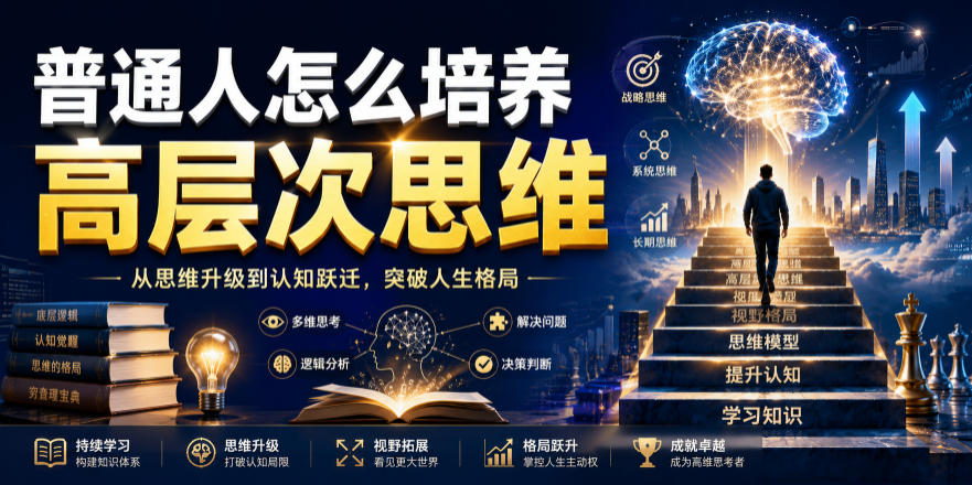 公众号付费文章：普通人怎么培养高层次思维-校睿铺