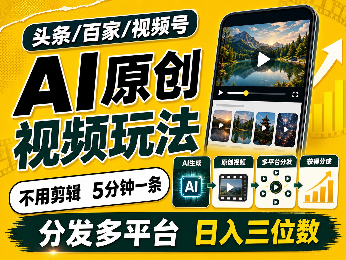 2026头条百家号升级玩法 5分钟一条原创视频 发多平台赚收-校睿铺