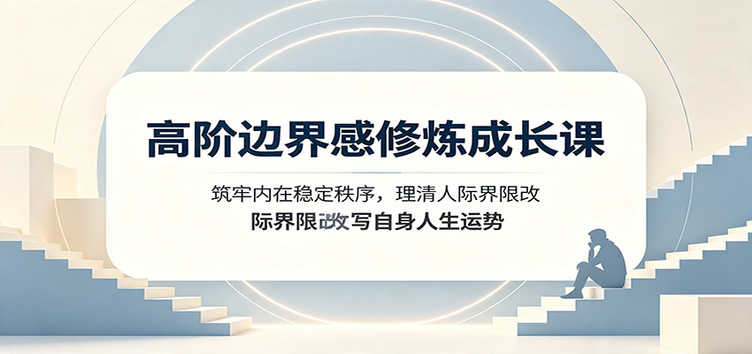 高阶边界感修炼成长课：筑牢内在稳定秩序，理清人际界限改写自身人生运势-校睿铺