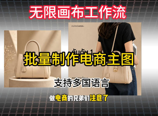 无限画布工作流搭建教程，一键电商主图批量制作，批量下载，支持多国语言-校睿铺