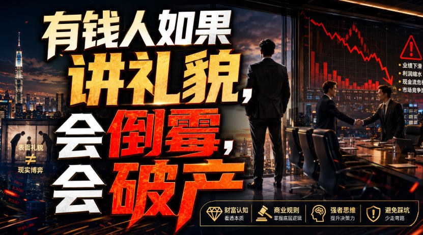 付费文章：有钱人如果讲礼貌，会倒霉，会破产-校睿铺