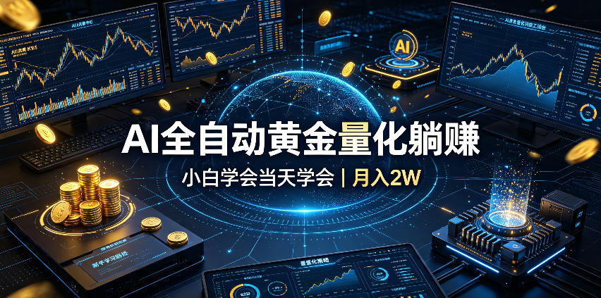AI全自动黄金量化躺賺：小白学会当天学会，月入2W！【揭秘】-校睿铺