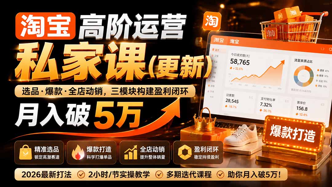 淘宝高阶运营私家课(更新26年-校睿铺