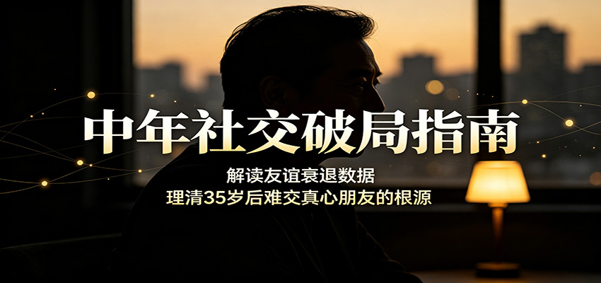 中年社交破局指南：解读友谊衰退数据，理清35岁后难交真心朋友的根源-校睿铺
